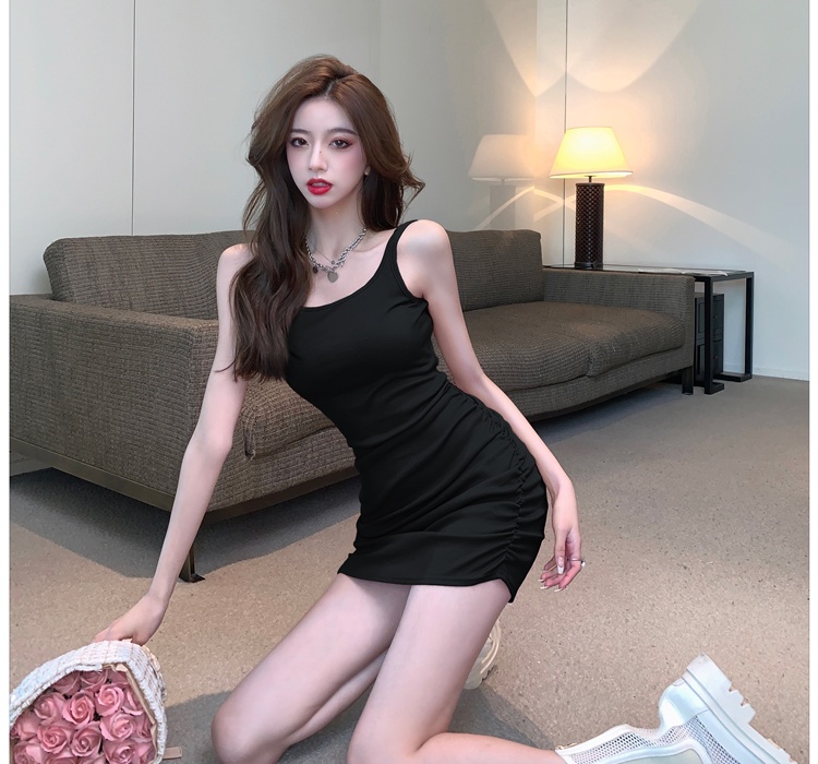 Enticement pink sleeveless dress summer sling dress for women