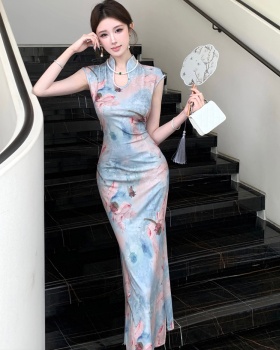 Slim summer printing dress