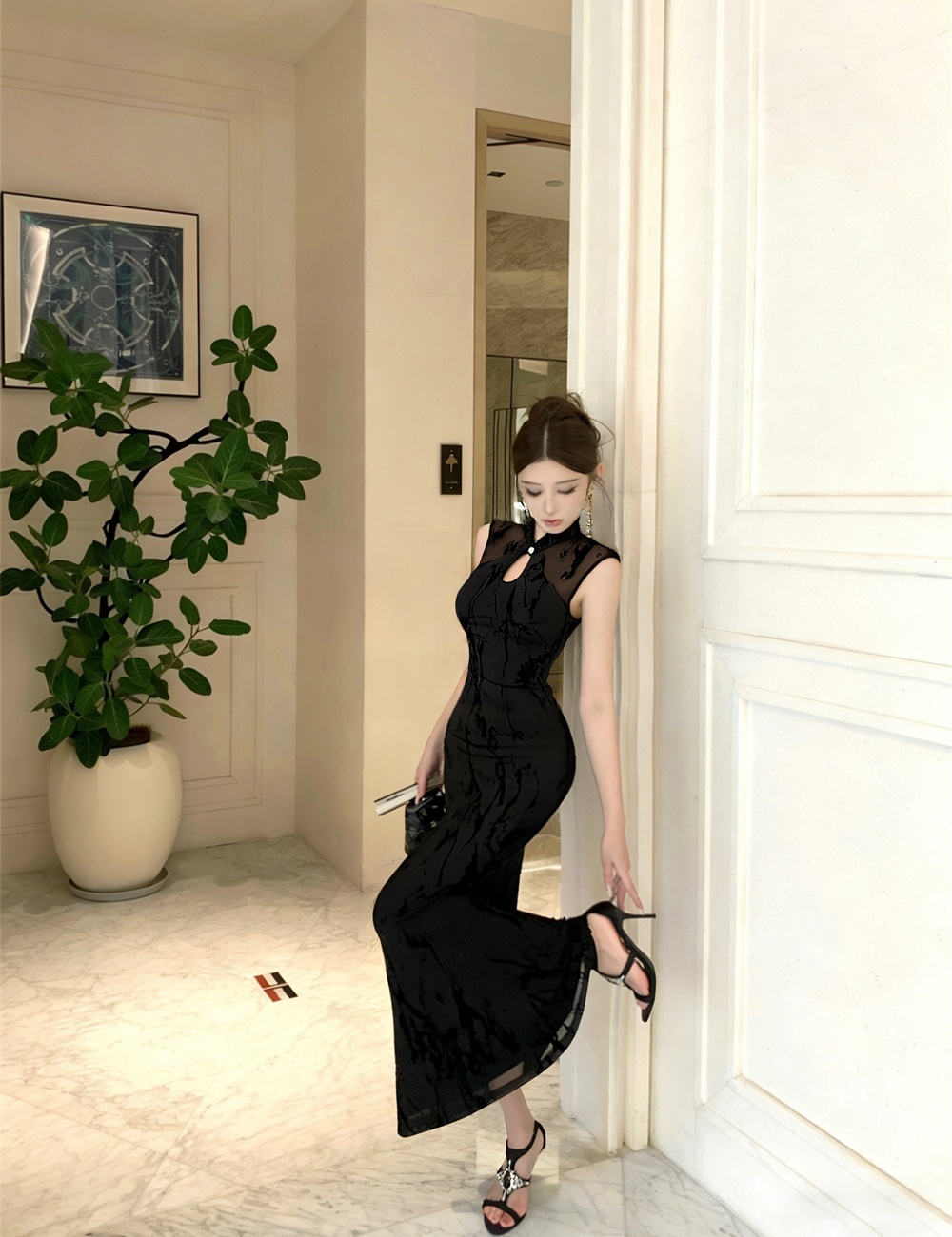 Retro summer dress slim cheongsam