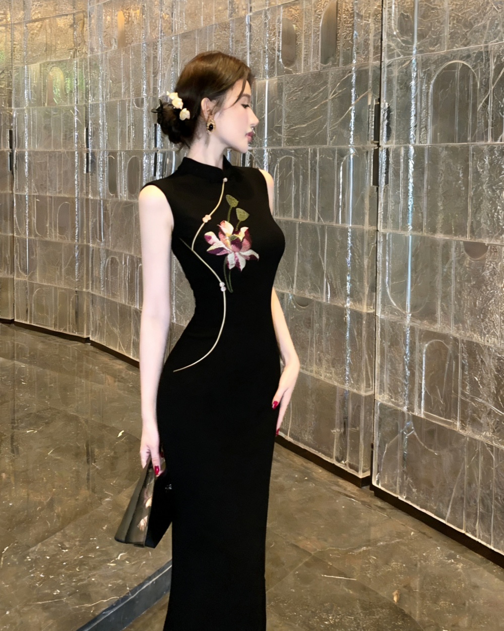 Split slim summer retro dress