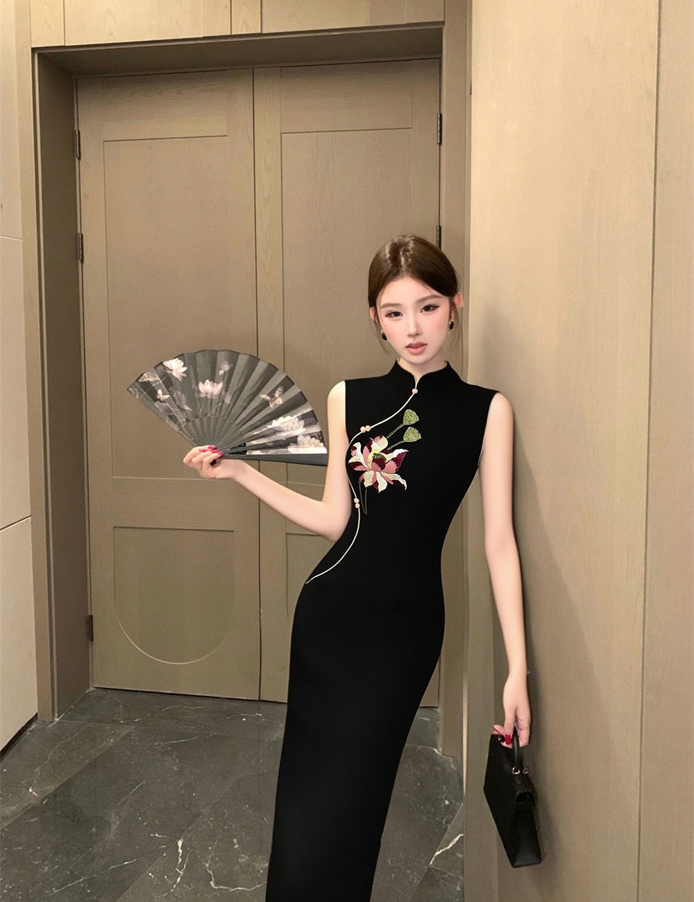 Split slim summer retro dress