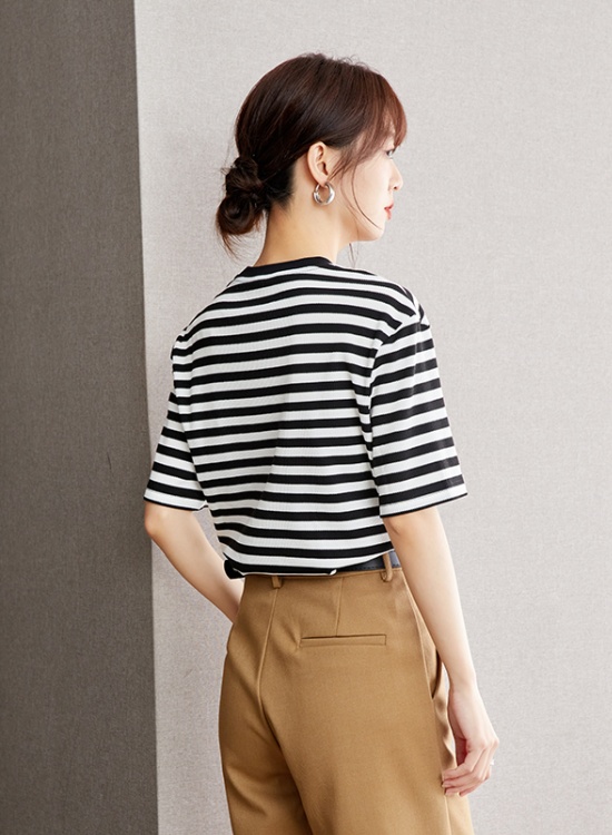 Short sleeve slim tops all-match T-shirt for women
