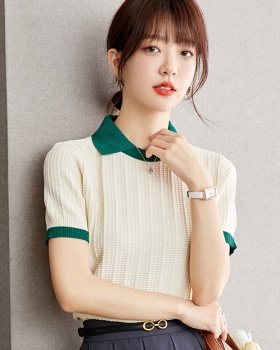 Mixed colors tops short sleeve T-shirt for women