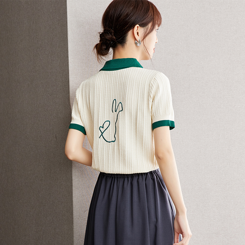 Mixed colors tops short sleeve T-shirt for women