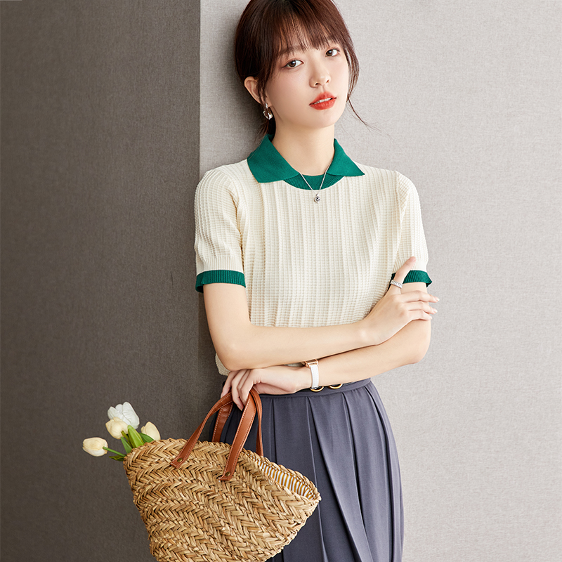 Mixed colors tops short sleeve T-shirt for women