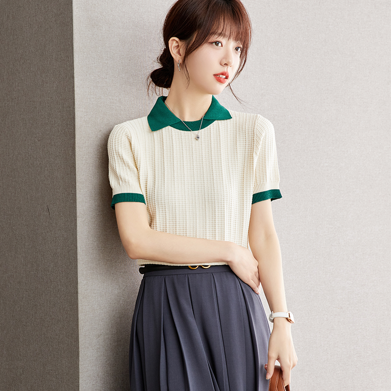 Mixed colors tops short sleeve T-shirt for women