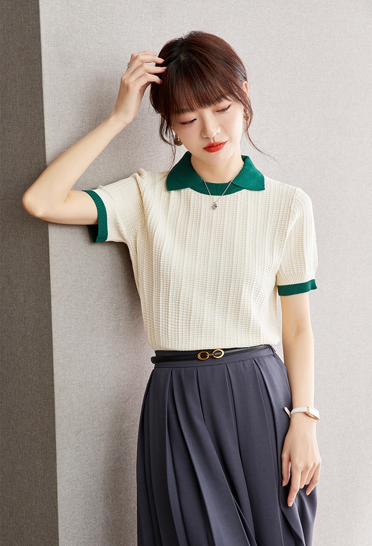 Mixed colors tops short sleeve T-shirt for women