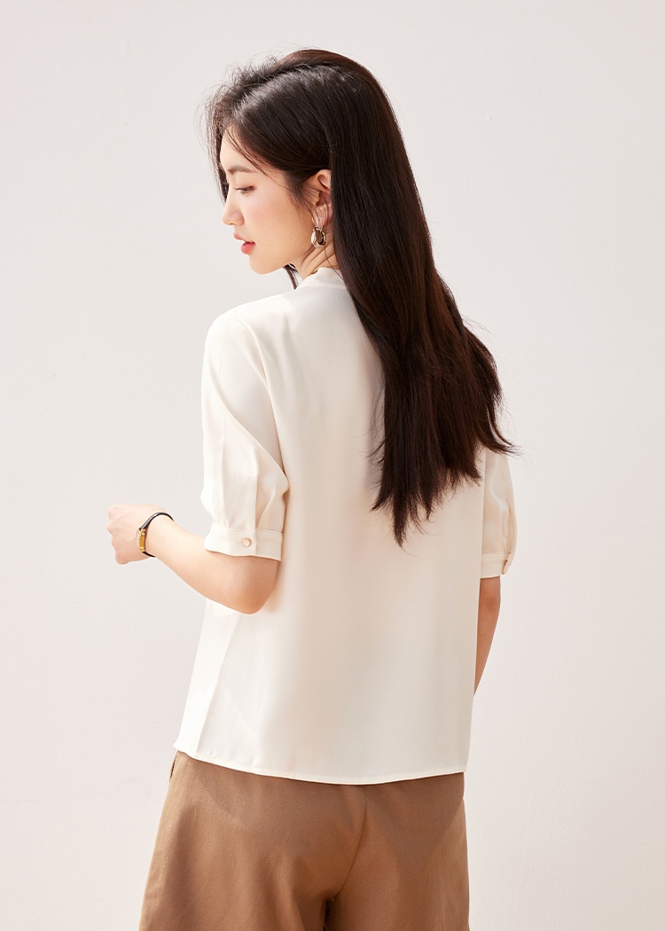 V-neck fashion chiffon shirt summer shirt for women