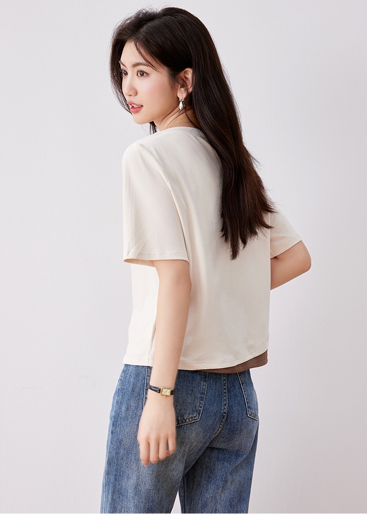 Slim short sleeve summer T-shirt all-match show young fat tops