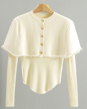 Spring and autumn cloak tender tops 2pcs set for women