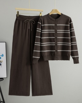 Wide leg pants 2pcs set for women