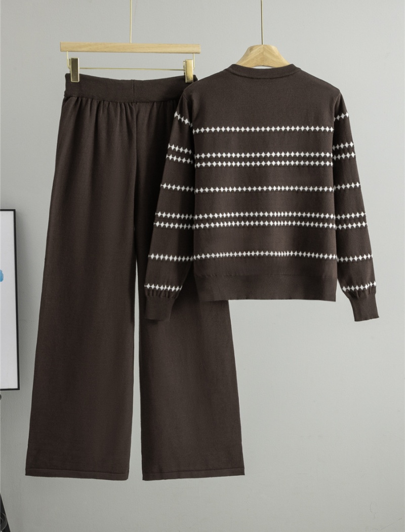 Wide leg pants 2pcs set for women