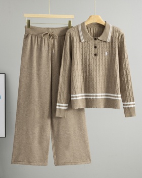 Wide leg pants 2pcs set for women