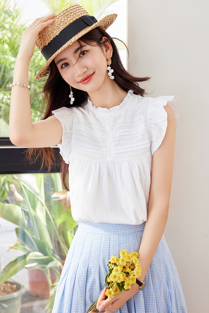 Summer tops France style shirt for women