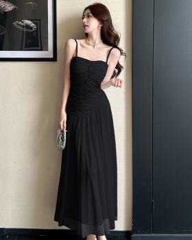 Pinched waist long dress formal dress for women