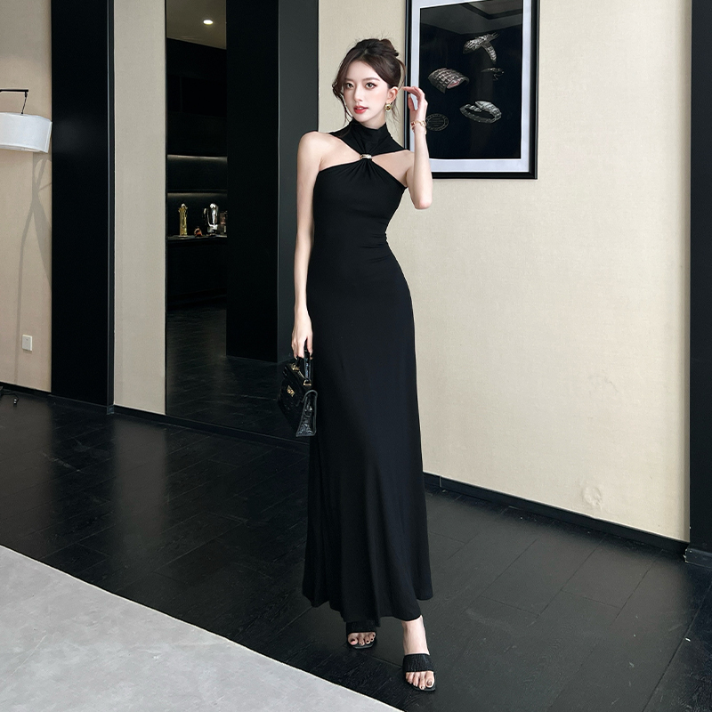 Enticement knitted dress elasticity sexy long dress