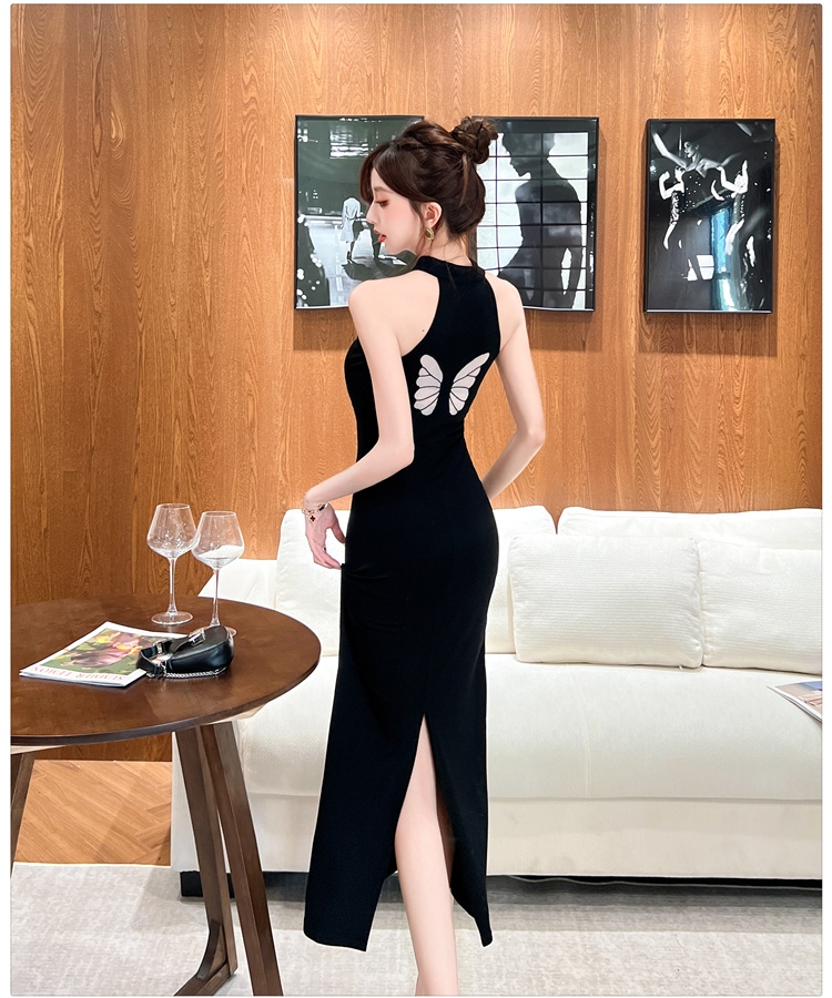 Sleeveless Chinese style cheongsam slim spring dress