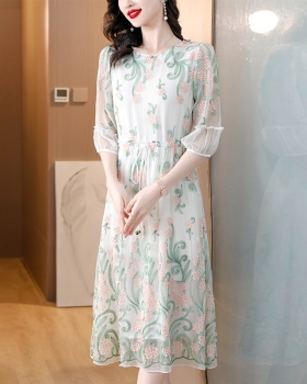 Western style embroidery light luxury light dress for women