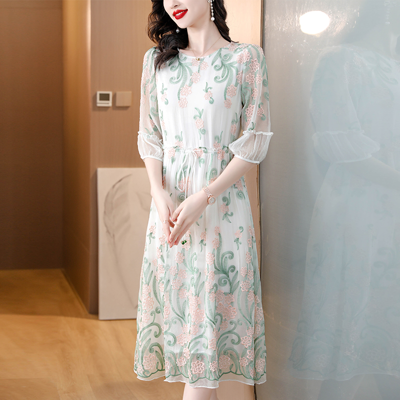 Western style embroidery light luxury light dress for women