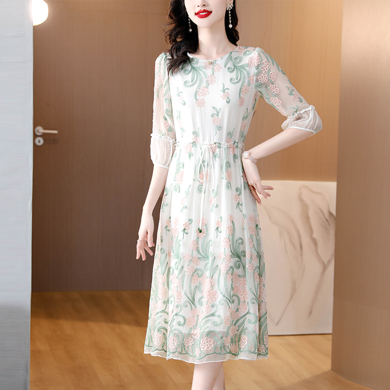 Western style embroidery light luxury light dress for women