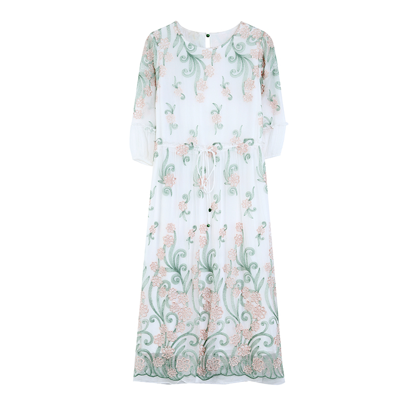 Western style embroidery light luxury light dress for women