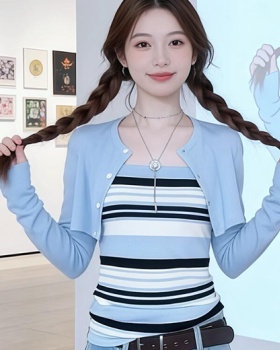 Sling waistcoat Korean style smock 2pcs set for women