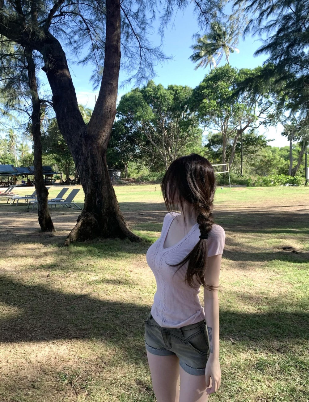 Enticement short sleeve hollow colors knitted slim T-shirt