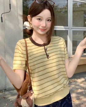 Spring and summer sweater Korean style tops for women