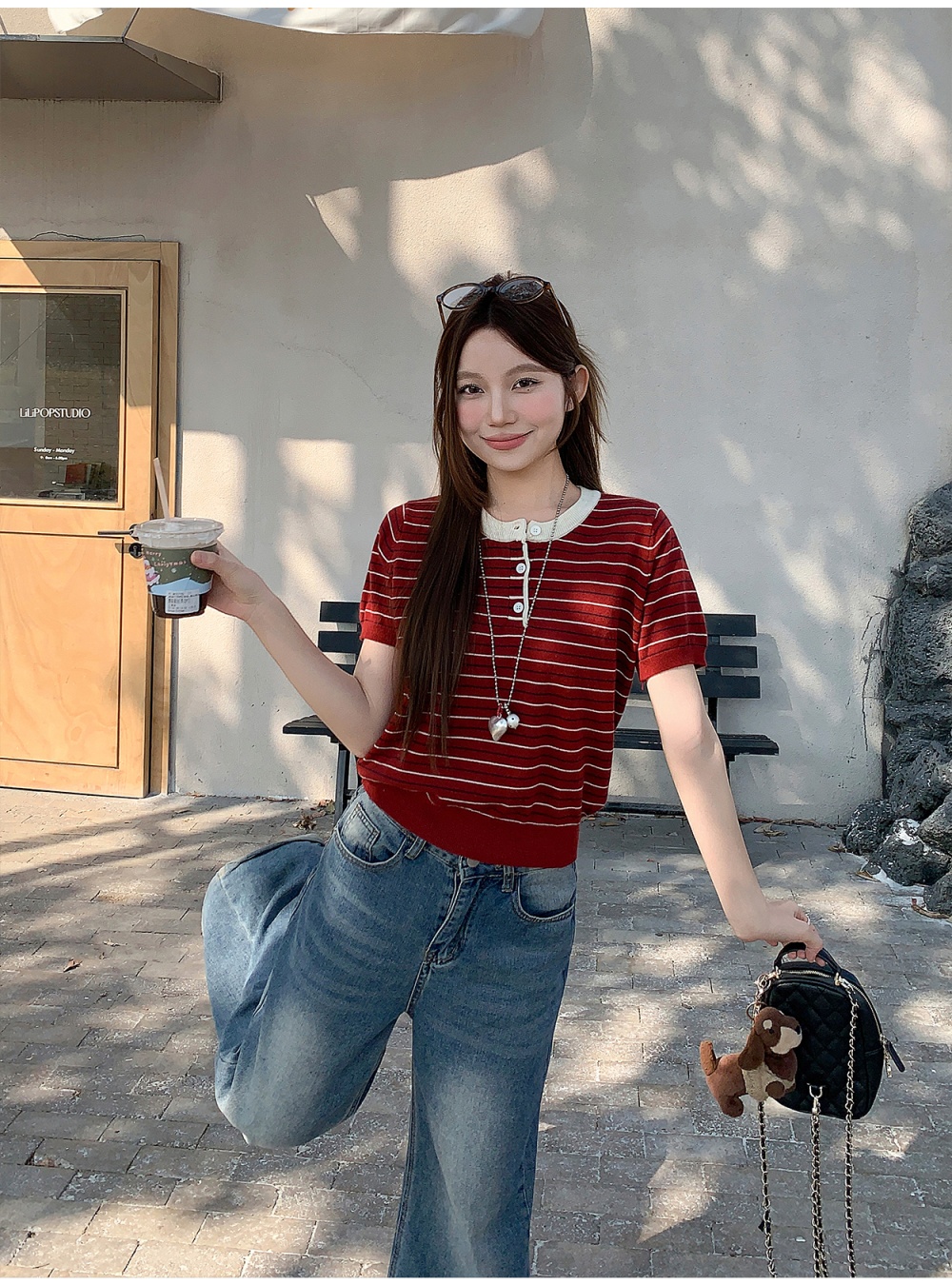 Spring and summer sweater Korean style tops for women