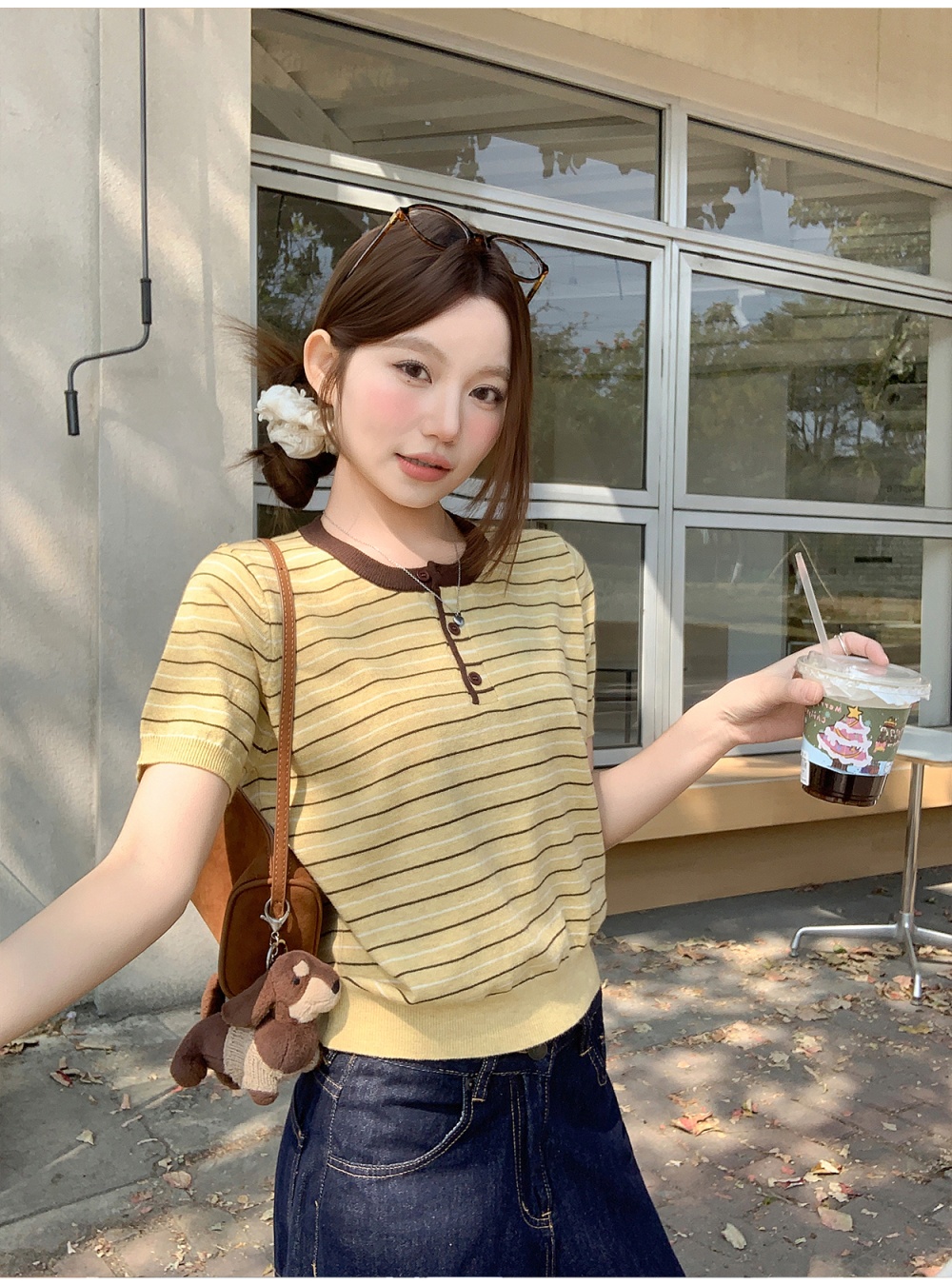 Spring and summer sweater Korean style tops for women