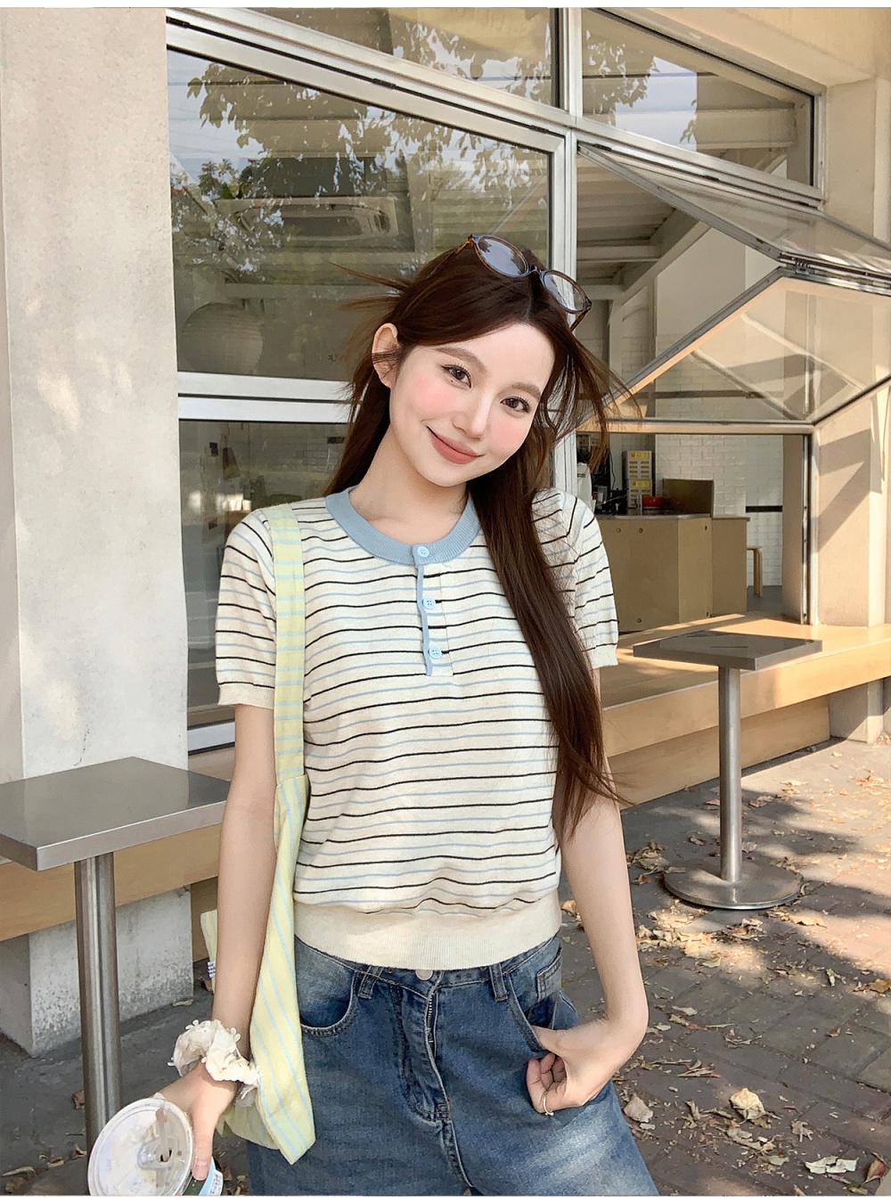 Spring and summer sweater Korean style tops for women