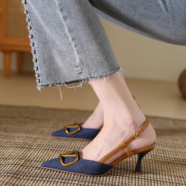 All-match Korean style shoes elegant fine-root sandals