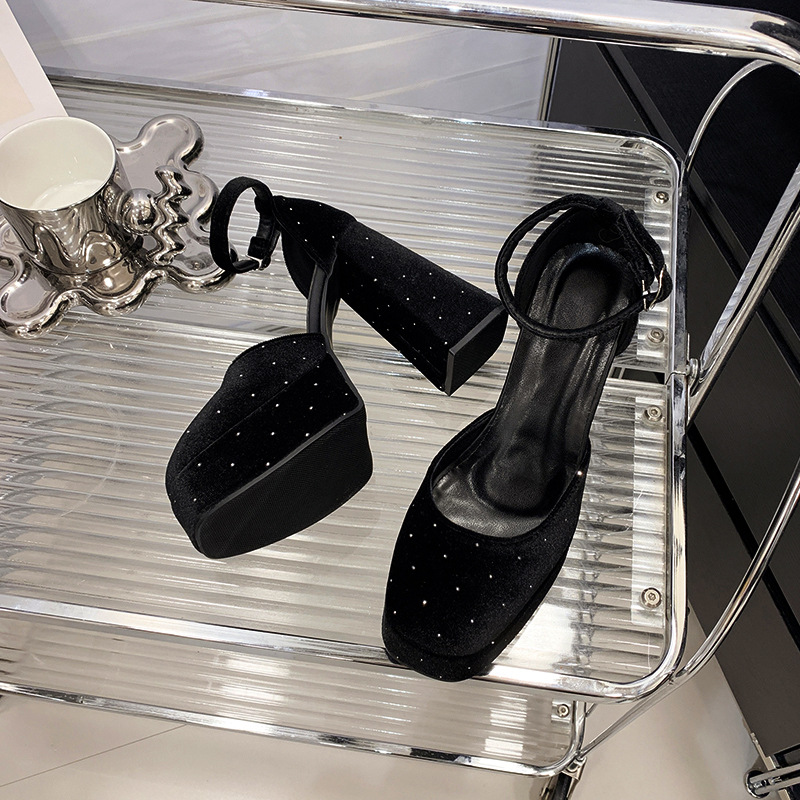 Rhinestone shoes ladies high-heeled shoes for women