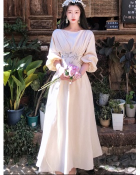 Vacation cotton long dress elegant dress for women