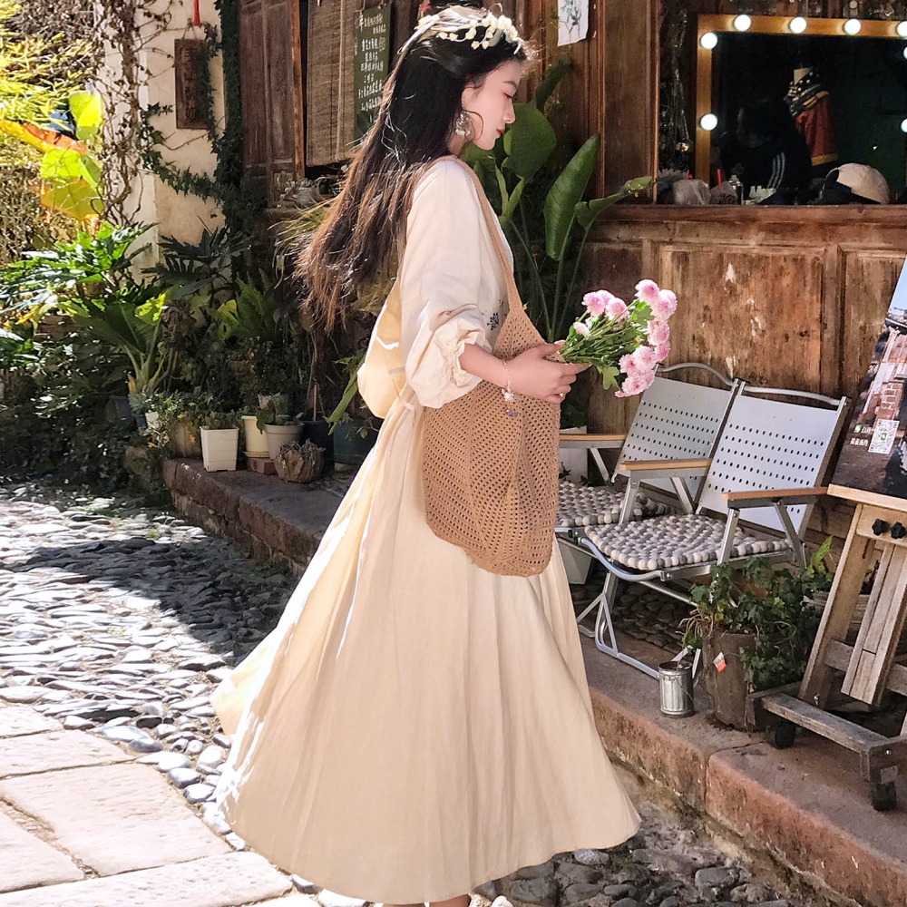 Vacation cotton long dress elegant dress for women