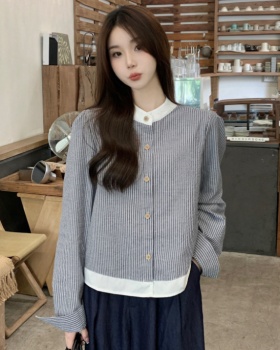 Loose retro France style shirt for women