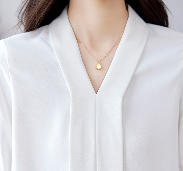 Bottoming long sleeve tops V-neck all-match shirt for women