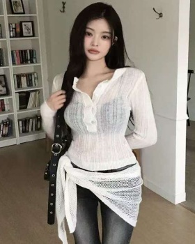 Temperament short shawl Korean style sweater 2pcs set