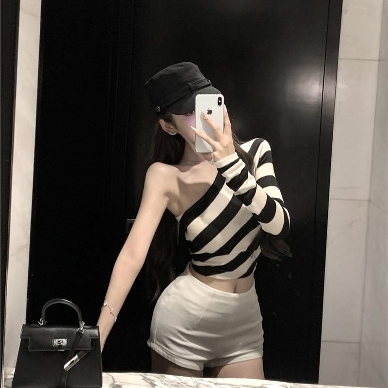 Loose autumn T-shirt Korean style Casual tops for women