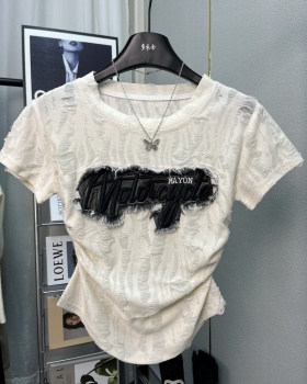 Summer patch T-shirt American style spicegirl tops