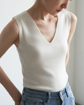 Thin sling wears outside tops slim white vest for women