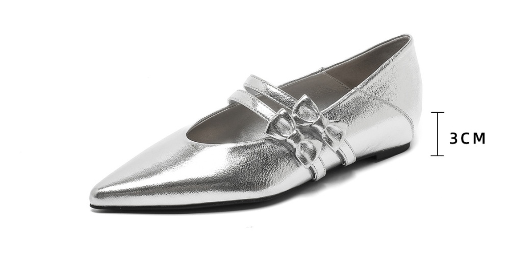 Within increased France style flattie bow shoes