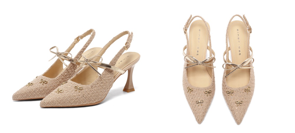 Fine-root sandals weave high-heeled shoes for women