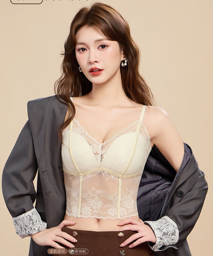 Long sexy France style vest transparent sling underwear