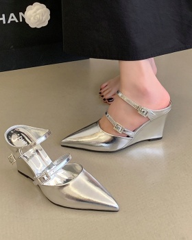 Fashion summer slippers high-heeled high-heeled shoes