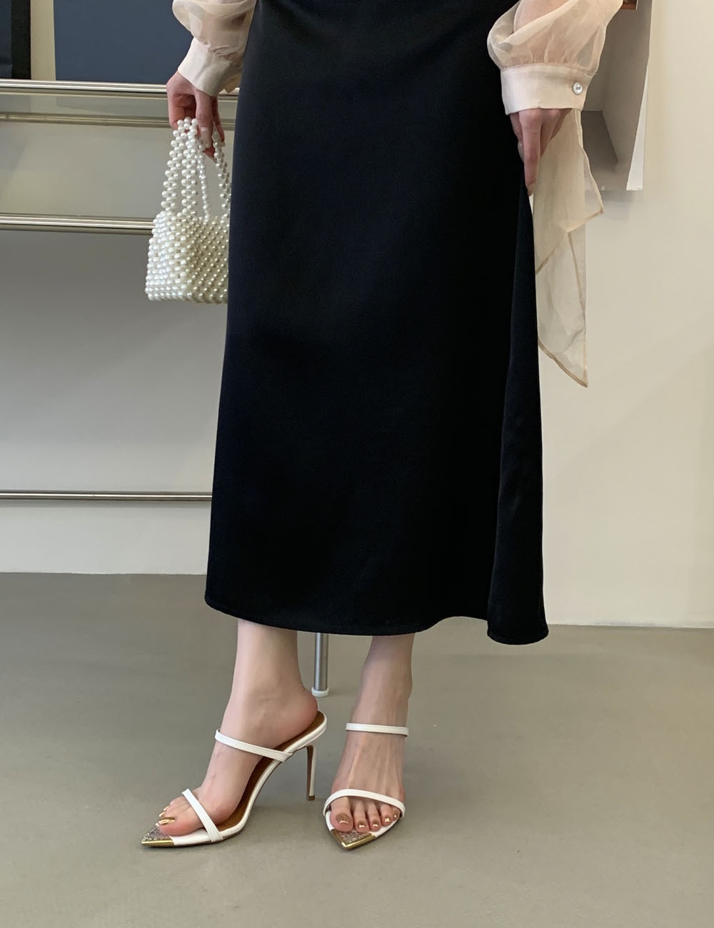 Simple high-heeled sandals large yard rhinestone slippers