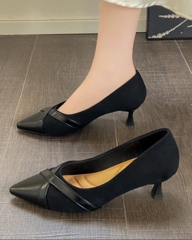 Pointed France style high-heeled shoes fine-root low shoes