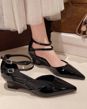 Fashion slipsole lady leather shoes France style small shoes