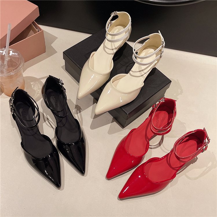 Fashion slipsole lady leather shoes France style small shoes