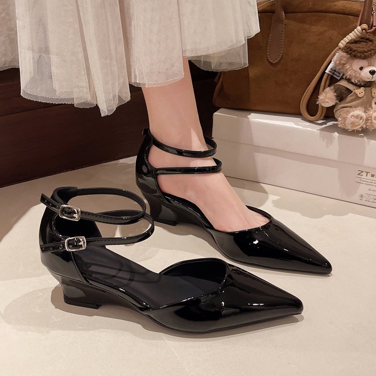 Fashion slipsole lady leather shoes France style small shoes